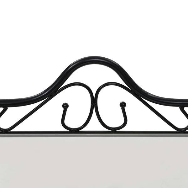 Nachttisch Stahl und Hartglas 45x30,5x60 cm Schwarz