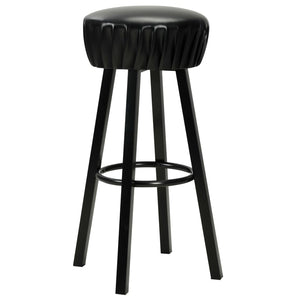 vidaXL Bar Stools 2 pcs Black Faux Leather