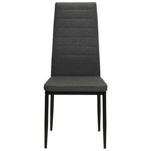 vidaXL Dining Chairs 2 pcs Dark Grey Fabric