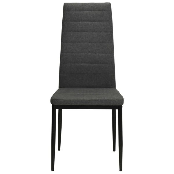 vidaXL Dining Chairs 2 pcs Dark Grey Fabric