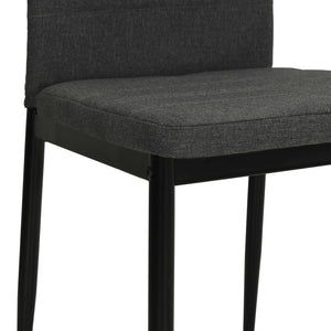 vidaXL Dining Chairs 2 pcs Dark Grey Fabric