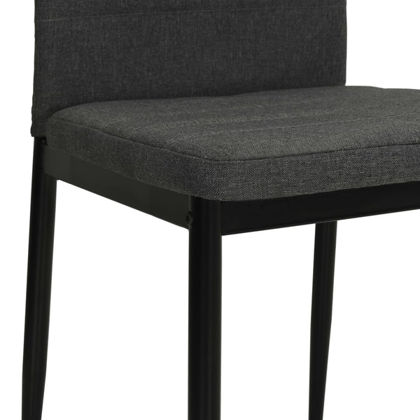 vidaXL Dining Chairs 2 pcs Dark Grey Fabric