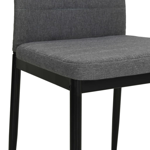 vidaXL Dining Chairs 2 pcs Light Grey Fabric
