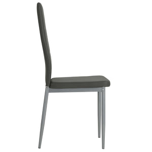 vidaXL Dining Chairs 2 pcs Grey Artificial Leather