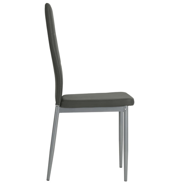 vidaXL Dining Chairs 2 pcs Grey Artificial Leather