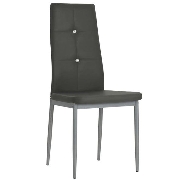 vidaXL Dining Chairs 4 pcs Grey Artificial Leather