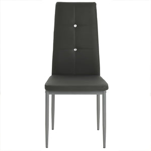 vidaXL Dining Chairs 4 pcs Grey Artificial Leather