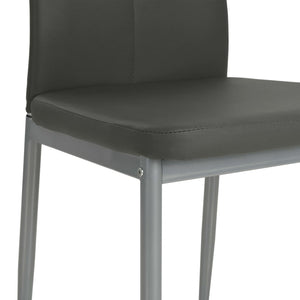 vidaXL Dining Chairs 4 pcs Grey Artificial Leather