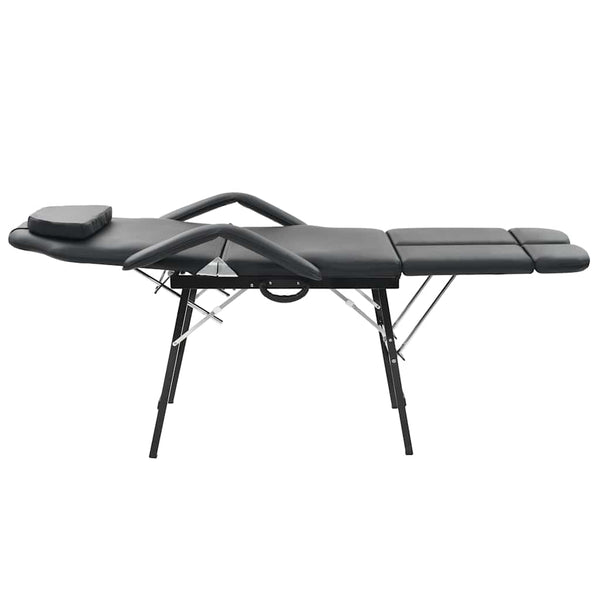 Tragbarer Kosmetikstuhl Schwarz Kunstleder 185 cm