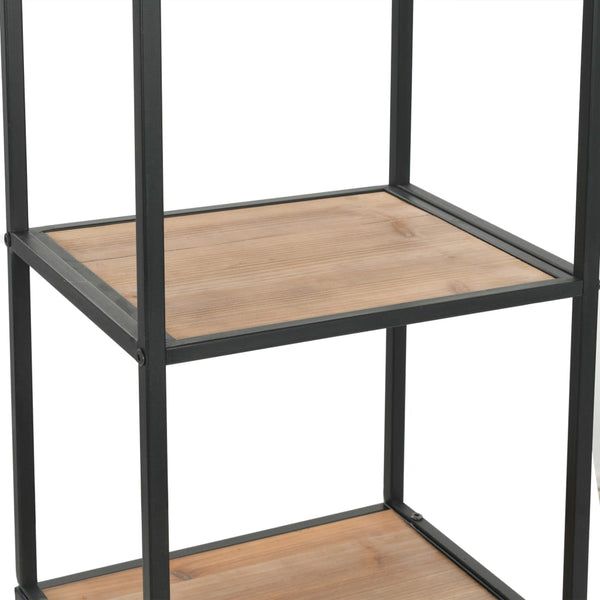Bücherregal Massivholz Tanne und Stahl 40,5x32,5x180 cm