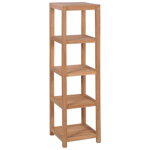 Badregal mit 4 Böden Massivholz Teak 42x42x165 cm