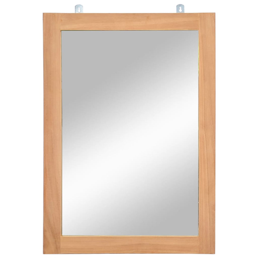 vidaXL Miroir mural en teck massif 50x70 cm