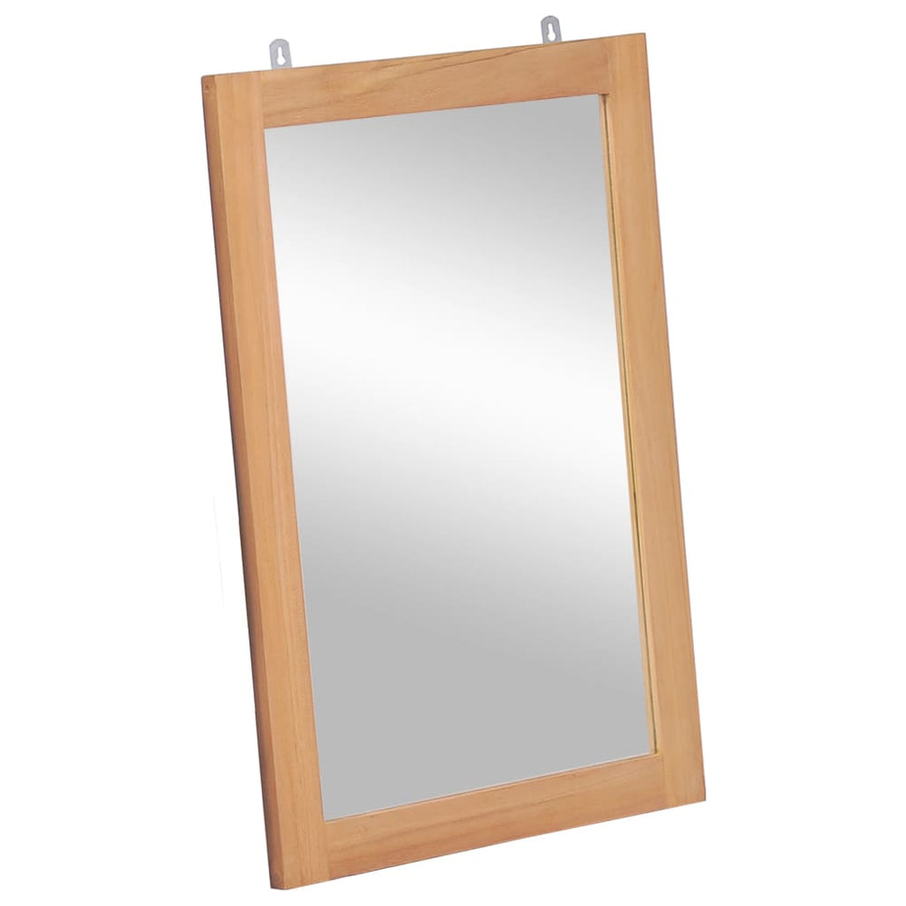 vidaXL Miroir mural en teck massif 50x70 cm
