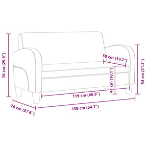 Sofa-Set 2-tlg. Kunstleder in Wildleder-Optik Braun