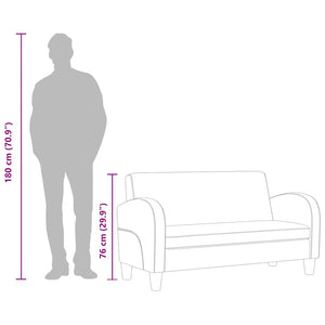 Sofa-Set 2-tlg. Kunstleder in Wildleder-Optik Braun
