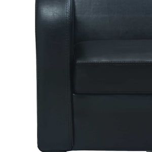 vidaXL Ensemble de canapés 2 pièces en similicuir noir