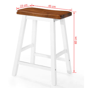 Bartisch- und Hocker-Set 5-tlg. Massivholz