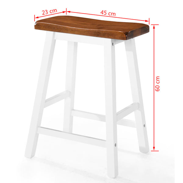 Bartisch- und Hocker-Set 5-tlg. Massivholz