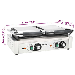 Doppelter gerillter Panini Grill 3600W