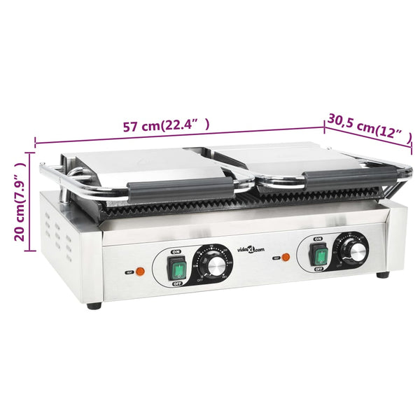 Doppelter gerillter Panini Grill 3600W