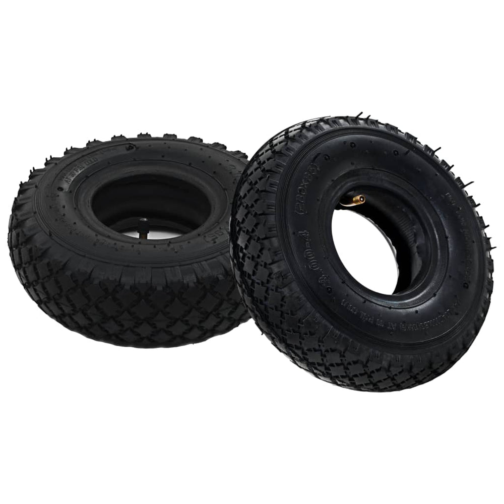 2 Reifen 2 Schläuche 3,00 - 4 260 x 85 für Sackkarren Gummi