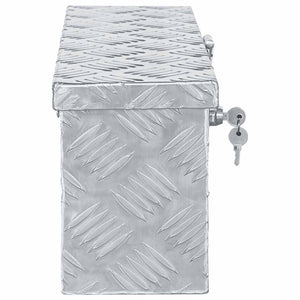Aluminiumkiste 48,5 x 14 x 20 cm Silbern