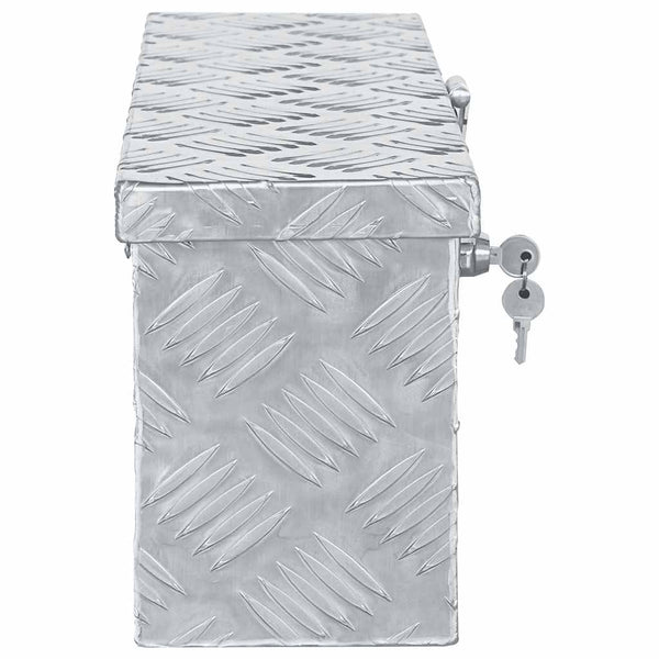 Aluminiumkiste 48,5 x 14 x 20 cm Silbern