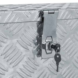 Aluminiumkiste 61,5 x 26,5 x 30 cm Silbern