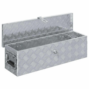 Aluminiumkiste 80,5×22×22 cm Silbern