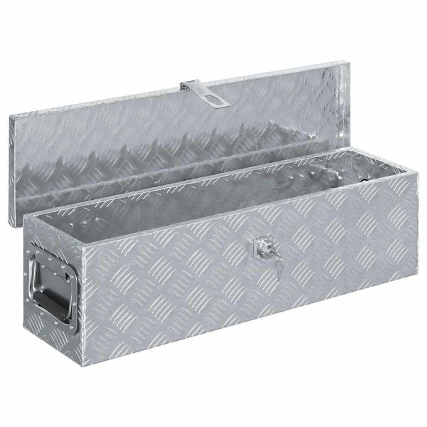 Aluminiumkiste 80,5×22×22 cm Silbern