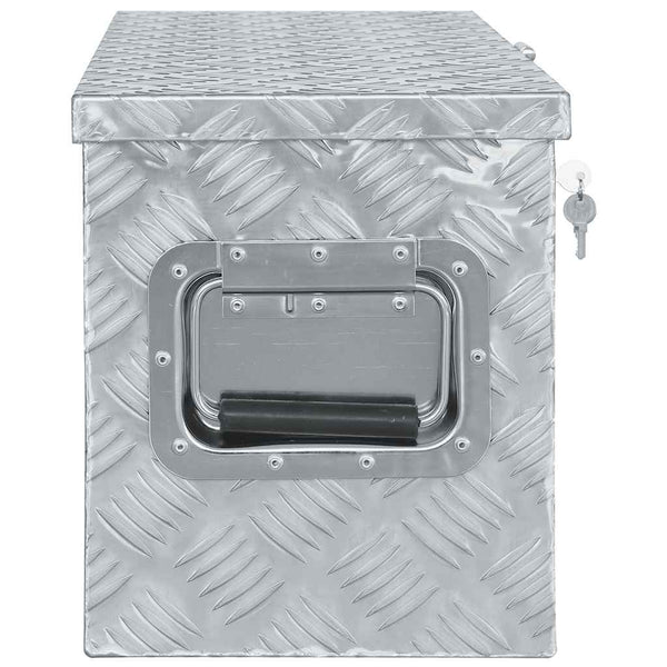 Aluminiumkiste 80,5×22×22 cm Silbern