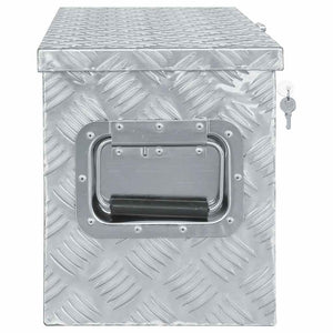 Aluminiumkiste 76,5×26,5×33 cm Silbern