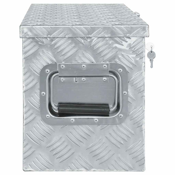 Aluminiumkiste 76,5×26,5×33 cm Silbern