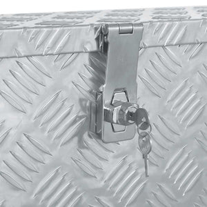Aluminiumkiste 76,5×26,5×33 cm Silbern
