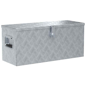 Aluminiumkiste 80×30×35 cm Silbern