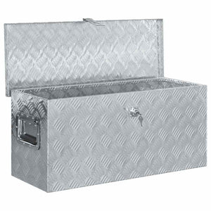 Aluminiumkiste 80×30×35 cm Silbern