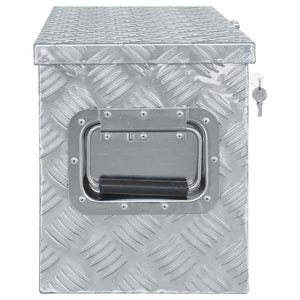 Aluminiumkiste 80×30×35 cm Silbern