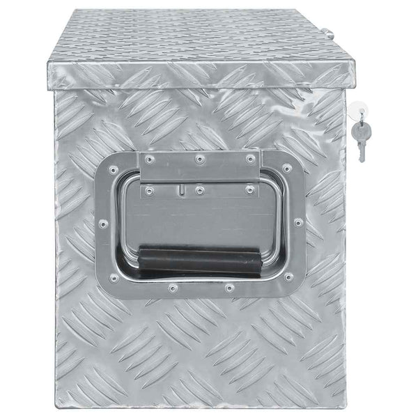 Aluminiumkiste 80×30×35 cm Silbern