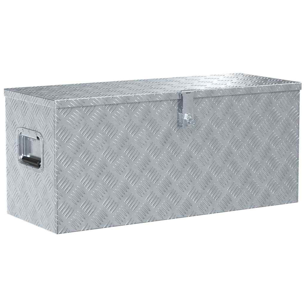 Aluminiumkiste 90,5×35×40 cm Silbern