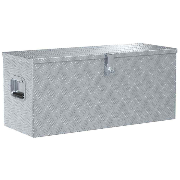 Aluminiumkiste 90,5×35×40 cm Silbern