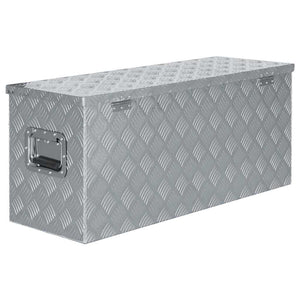 Aluminiumkiste 90,5×35×40 cm Silbern