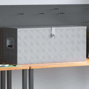 Aluminiumkiste 90,5×35×40 cm Silbern