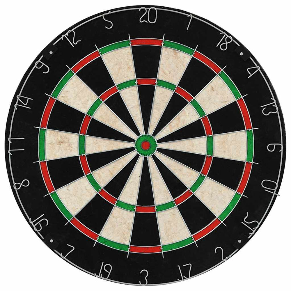 Sisal Dartboard Set mit Stahlspitzen