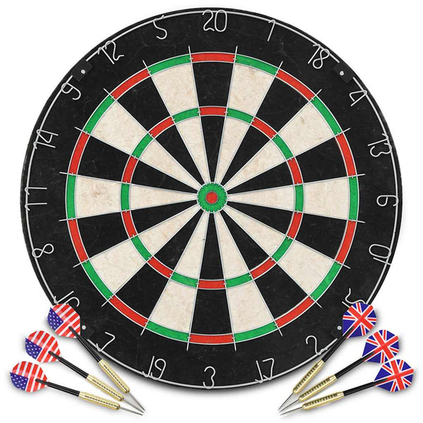 Sisal Dartboard Set mit Surround und Darts