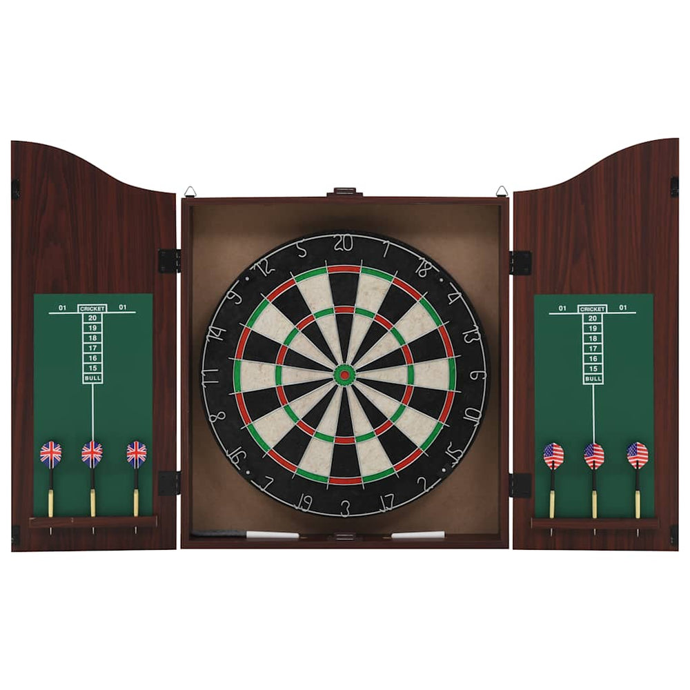 Sisal Dartboard Set mit Schrank & 6 Darts