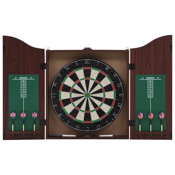 Sisal Dartboard Set mit Schrank & 6 Darts