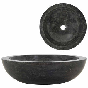 vidaXL Lavabo 40x12 cm Marbre Noir