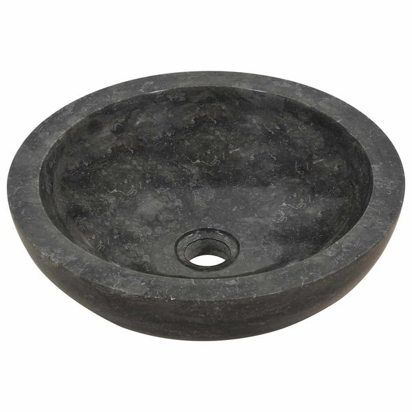 vidaXL Lavabo 40x12 cm Marbre Noir