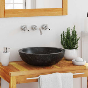 vidaXL Lavabo 40x12 cm Marbre Noir