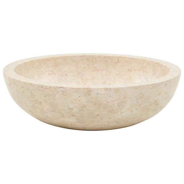 Waschbecken 40x12 cm Marmor Creme
